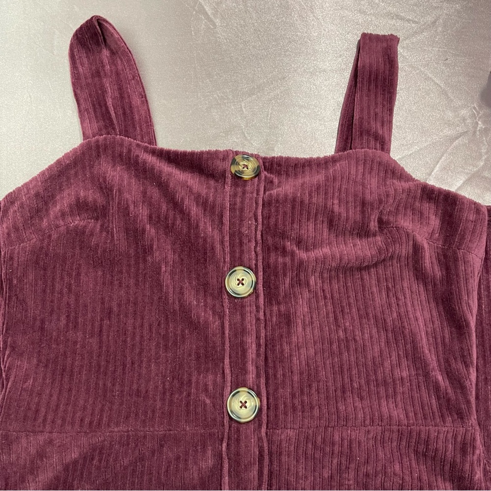 Purple Corduroy Mini Dress